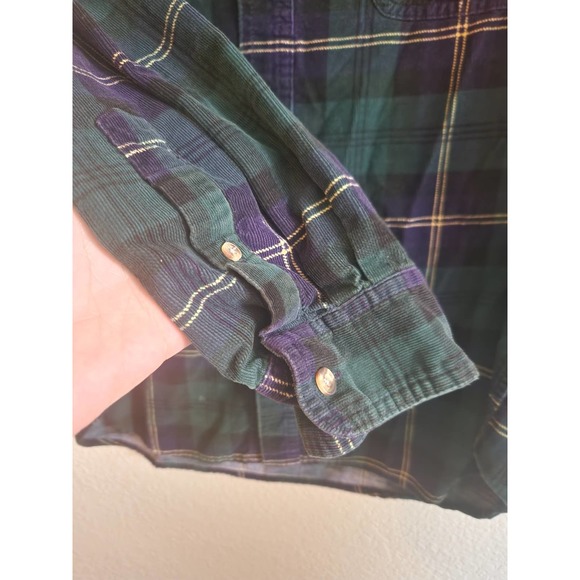 Disney Tigger Plaid Corduroy Long Sleeve Button Up - Picture 5 of 7